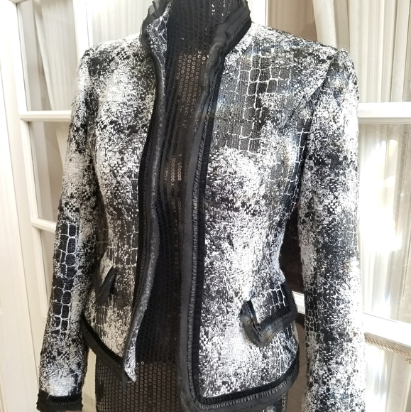 Cache Twill Short Crop Jacket Top Size 0 - Picture 7 of 12